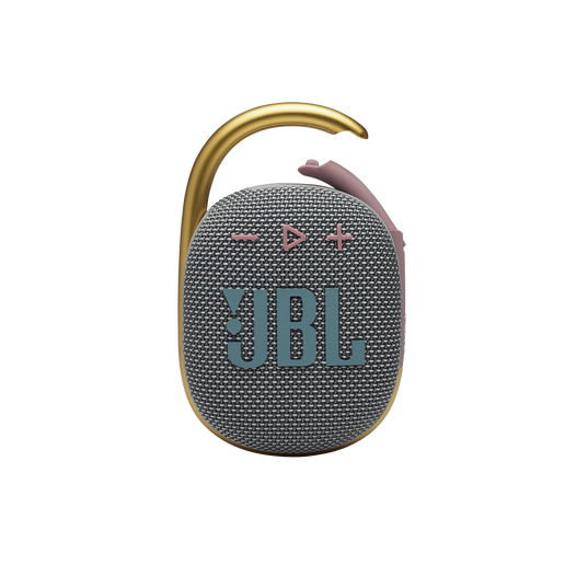 JBL Clip 4 - Grey - Ultra-portable Waterproof Speaker - Front