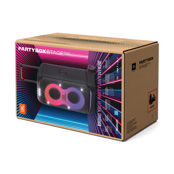 Amazon.co.jp: JBL PartyBox Stage 320 Bluetoothスピーカー ワイヤレス  240W出力/IPX4/マイク入力/ギター入力搭載/キャスター付き ブラック JBLPBSTAGE320JN : 楽器・音響機器