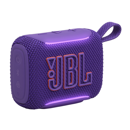 JBL Go 5 - Purple - Ultra-portable waterproof and drop-proof speaker with JBL legendary sound and ambient edge lighting - Hero