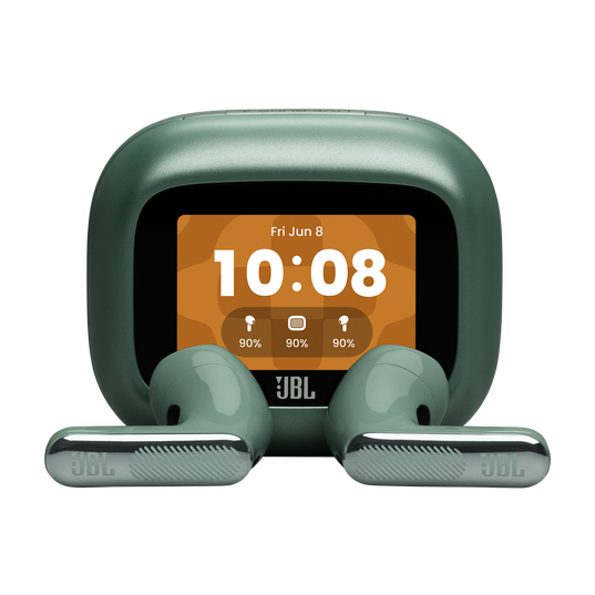 JBL Live Flex 4 - Green - True wireless Noise Cancelling earbuds - Hero