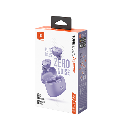 JBL Tune Buds - Purple - True wireless Noise Cancelling earbuds - Detailshot 10