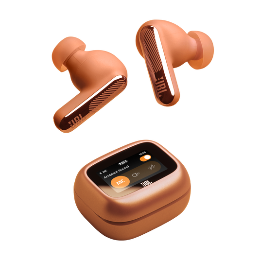 JBL Live Beam 4 - Orange - True wireless Noise Cancelling earbuds - Top