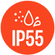 IP55 water- and dust-resistant design