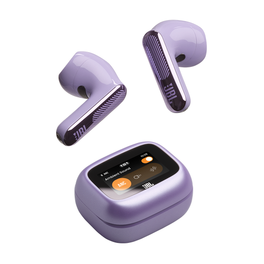 JBL Live Flex 4 - Purple - True wireless Noise Cancelling earbuds - Top