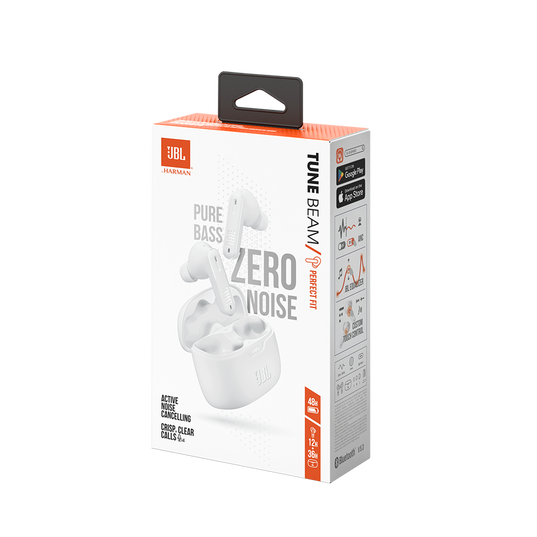 JBL Tune Beam - White - True wireless Noise Cancelling earbuds - Detailshot 10