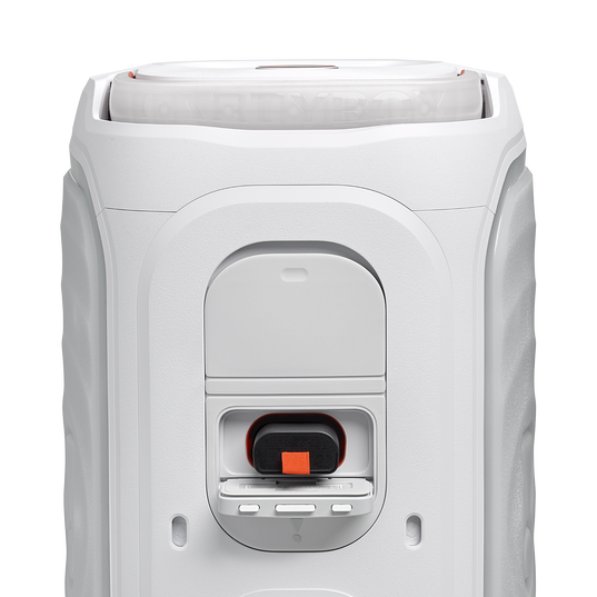 JBL PartyBox 130 - White - Portable party speaker with JBL legendary sound, a dynamic lightshow and a foldable ergonomic handle - Detailshot 1