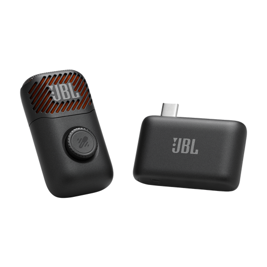 JBL EasySing Mic Mini - Black - Mini AI-powered microphone with real-time vocal removal - Hero