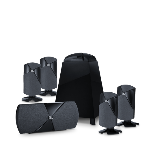 Cinema 300 - Black - 5.1-channel surround-sound system with four satellite speakers voice-matched to the center-channel speaker, plus a 150-watt subwoofer - Hero