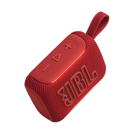 JBL Go 5 - Red - Ultra-portable waterproof and drop-proof speaker with JBL legendary sound and ambient edge lighting - Detailshot 2