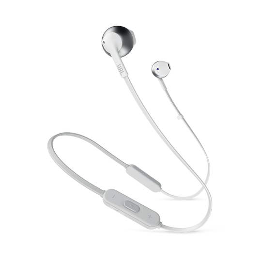 JBL Tune 205BT - Silver - Wireless Earbud headphones - Hero