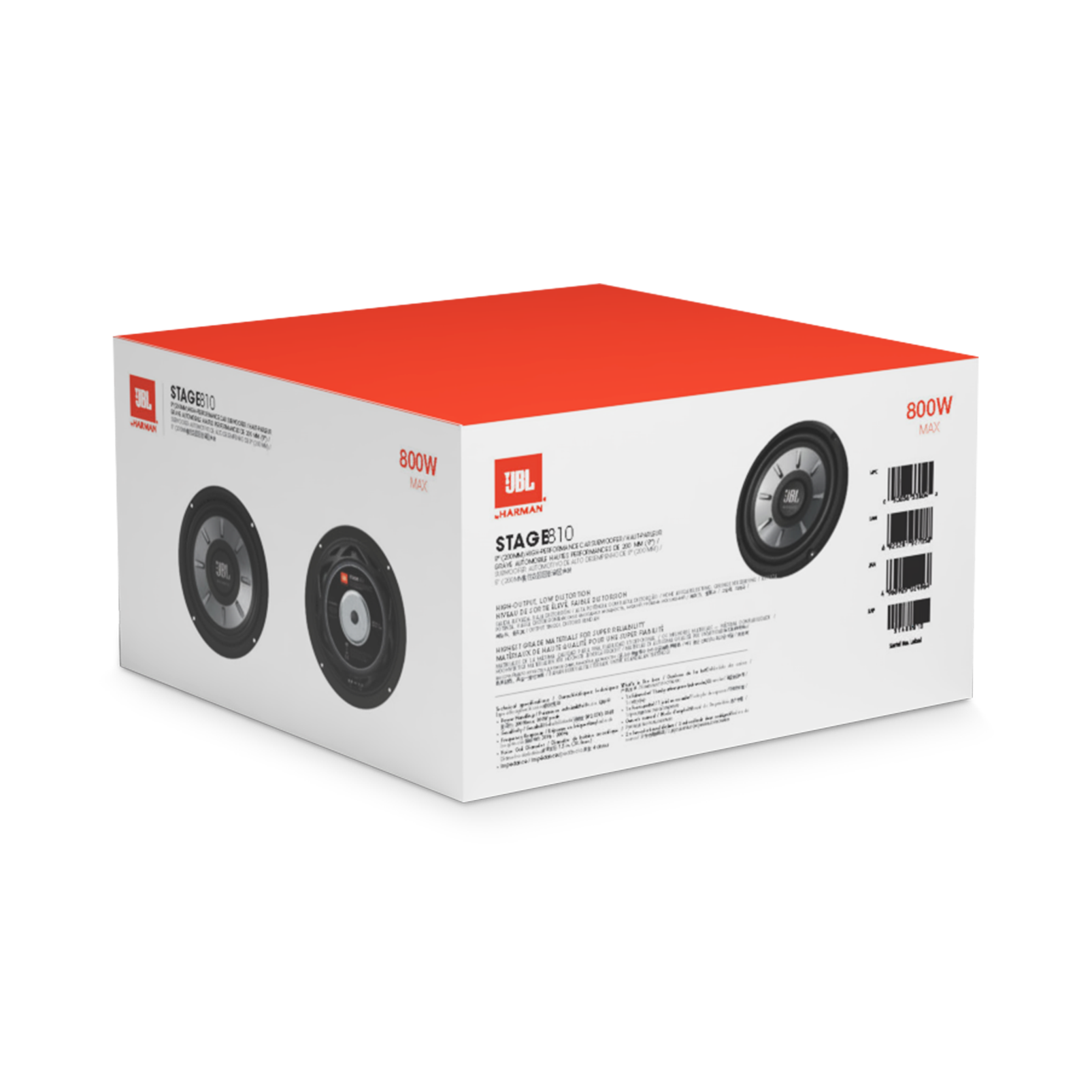 CAISSON DE BASSE JBL STAGES 810 STAGE810 20 CM 200 8 MM" 200 WATTS RMS