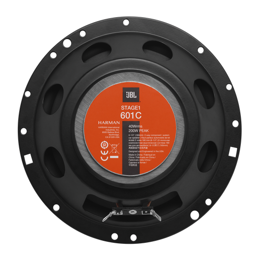 JBL Stage1 601C - Black - 6-1/2" (160mm)  Two Way Component  System Car Speaker - Back