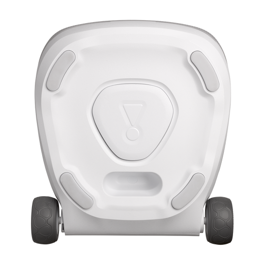 JBL PartyBox 330 - White - Portable party speaker with JBL legendary sound, futuristic lighting, a telescopic handle and wide wheels. - Bottom