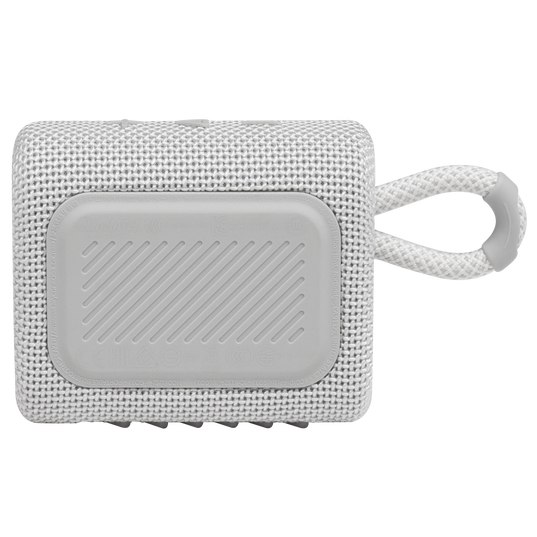 JBL Go 3 - White - Portable Waterproof Speaker - Back
