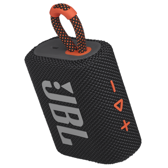 JBL Go 3 - Black / Orange - Portable Waterproof Speaker - Detailshot 2