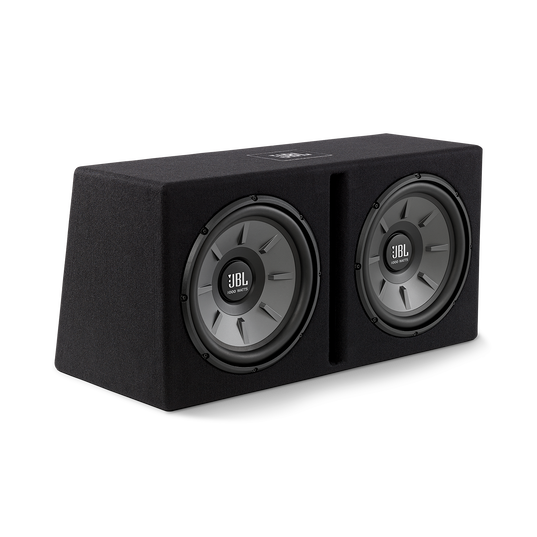 Stage 1220B subwoofer enclosure - Black - Dual 12" Stage subwoofers mounted in a slot-ported enclosure - Hero