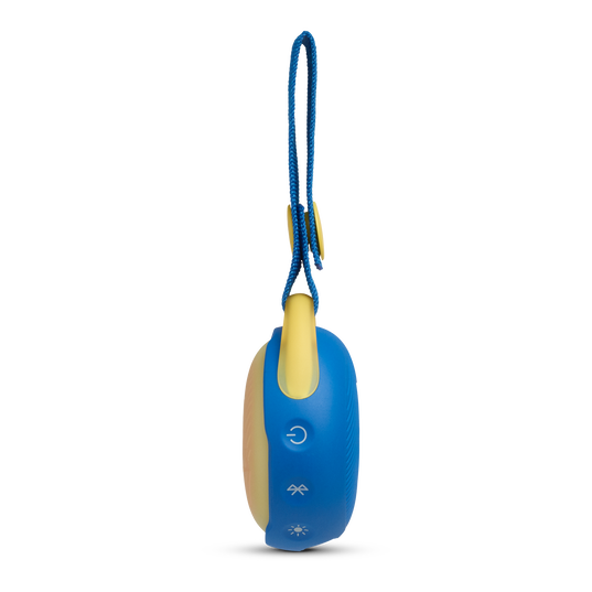 JR POP JBL - Enceinte portable pour enfants - Bluetooth & Waterproof - Avec  modes lumineux multicolores & autocollants - Autonomie 5 hrs,Bleu