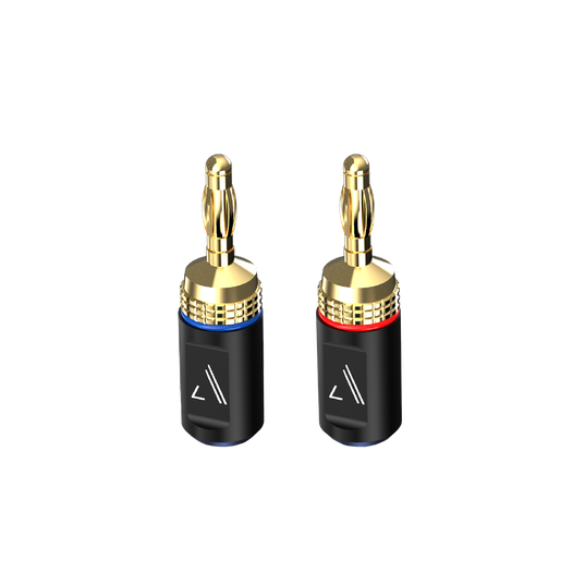 Austere V Series Banana Adapters 2 Pair - Black - Austere V series aDesign banana adpt for spkr cable 2 pair - Hero