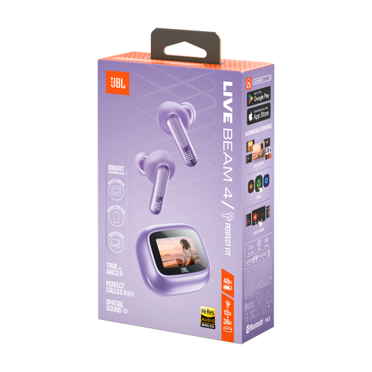 JBL Live Beam 4 - Purple - True wireless Noise Cancelling earbuds - Detailshot 15