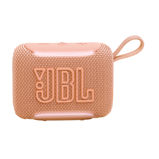 JBL Go 5 - Orange - Ultra-portable waterproof and drop-proof speaker with JBL legendary sound and ambient edge lighting - Front