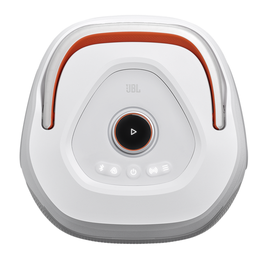 JBL PartyBox 130 - White - Portable party speaker with JBL legendary sound, a dynamic lightshow and a foldable ergonomic handle - Top