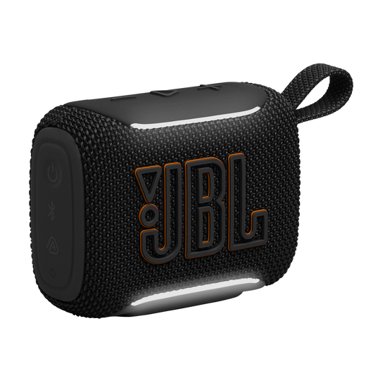 JBL Go 5 - Black - Ultra-portable waterproof and drop-proof speaker with JBL legendary sound and ambient edge lighting - Hero