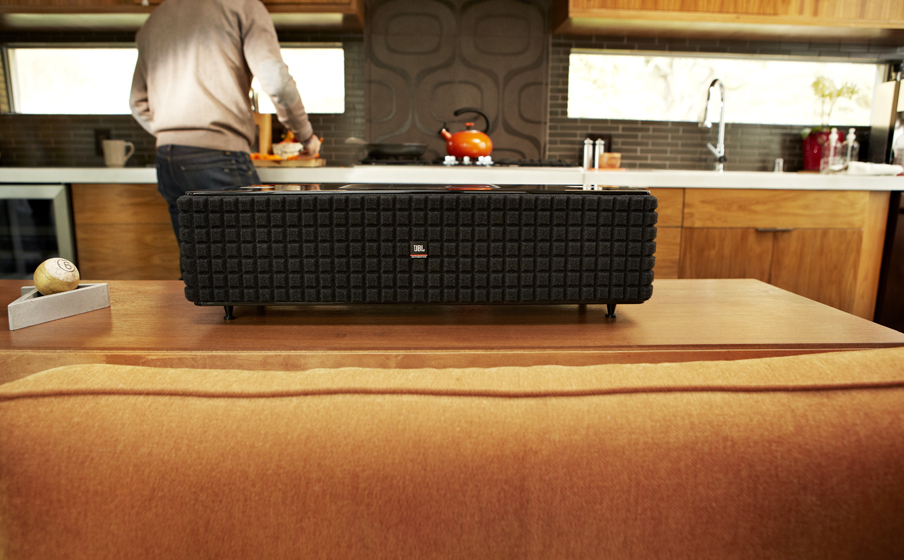 120 watts (RMS) of JBL power and advanced acoustic design produce dynamic, full-range stereo JBL sound from a single speaker